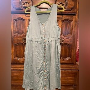 xl brand new button down dress- more of a pretty teal blue color